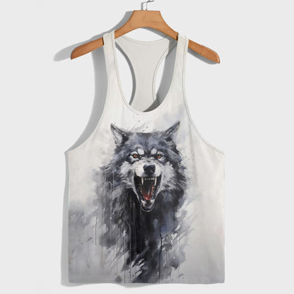 Savage Wolf Racerback Tank Top- TT01902