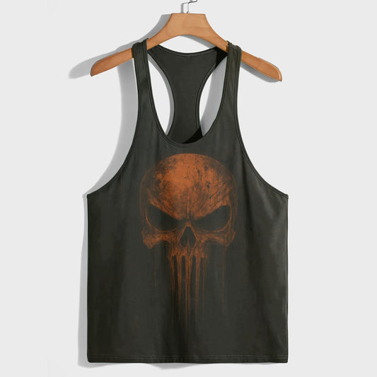 Skull 3D Racerback Tank Top- TT02316