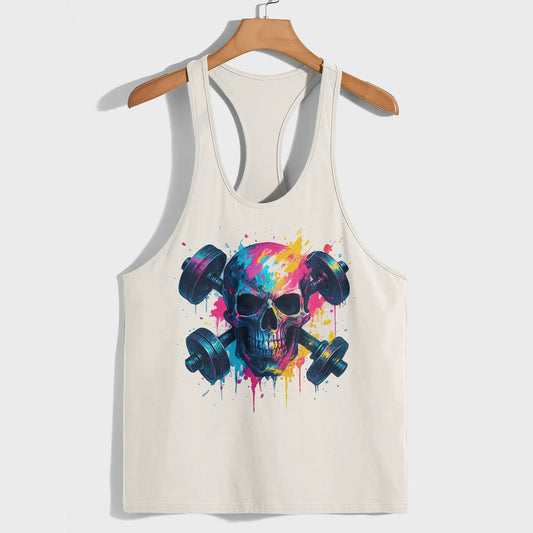 Skull 3D Racerback Tank Top- TT02380