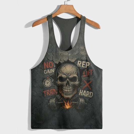 Skull 3D Racerback Tank Top- TT02474