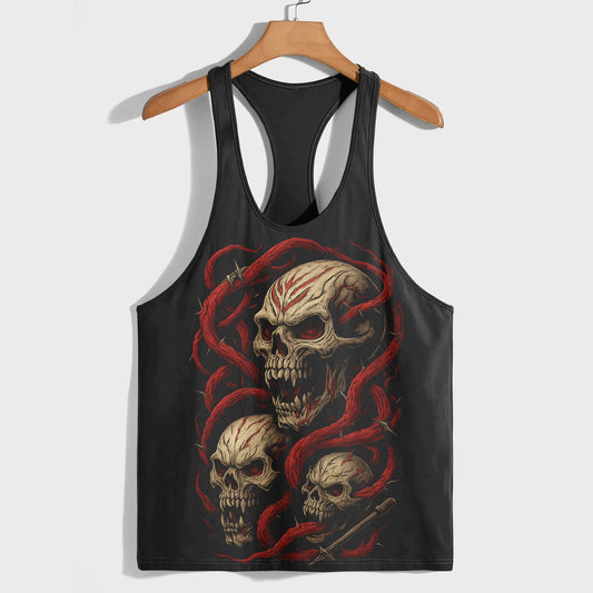 Skull 3D Racerback Tank Top- TT02478