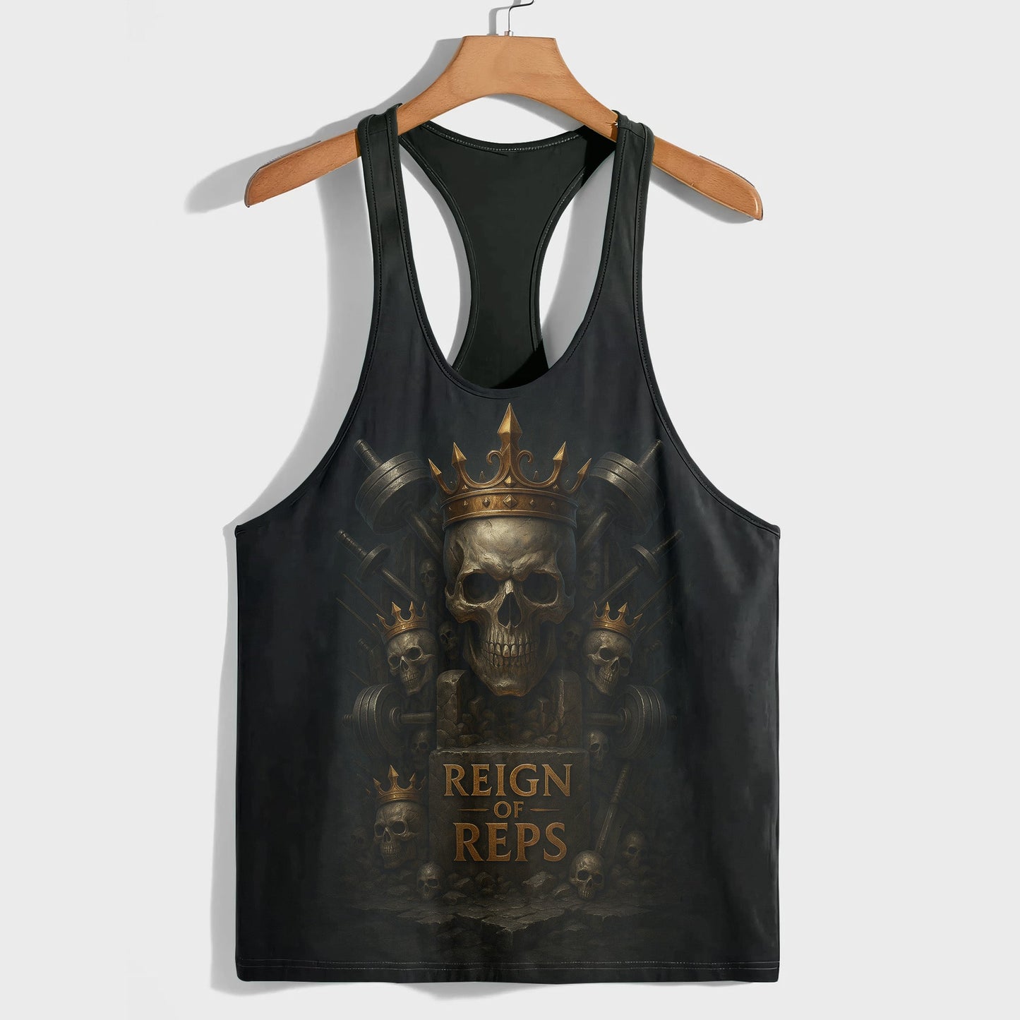 Skull 3D Racerback Tank Top- TT02483