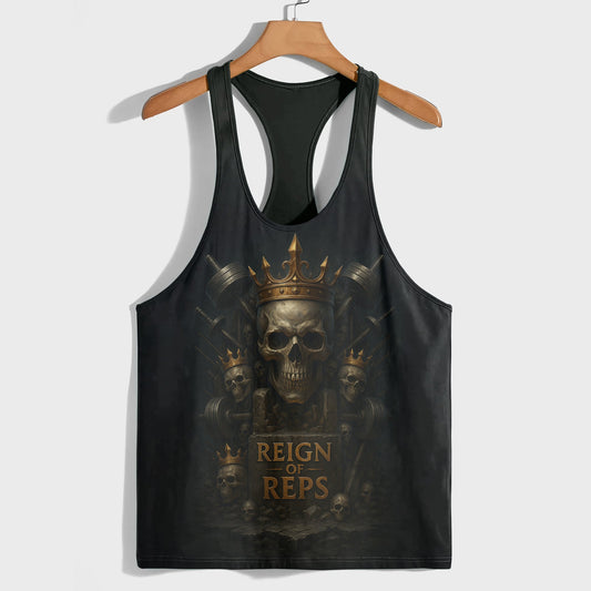 Skull 3D Racerback Tank Top- TT02483
