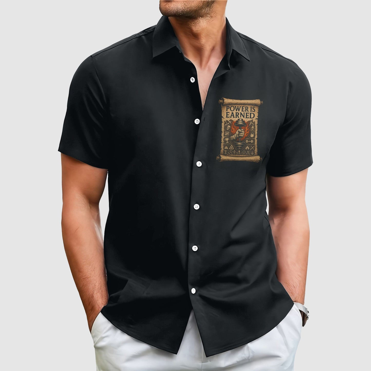 GymPro Short Sleeve Button Shirt- TT02539