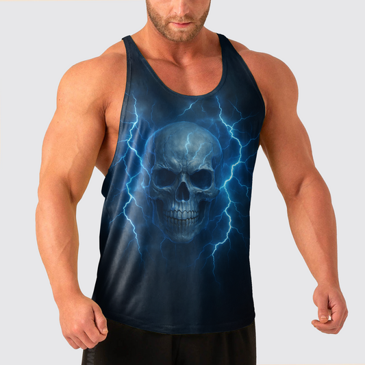 Skull Power Training Tank Top for Men- TT02575