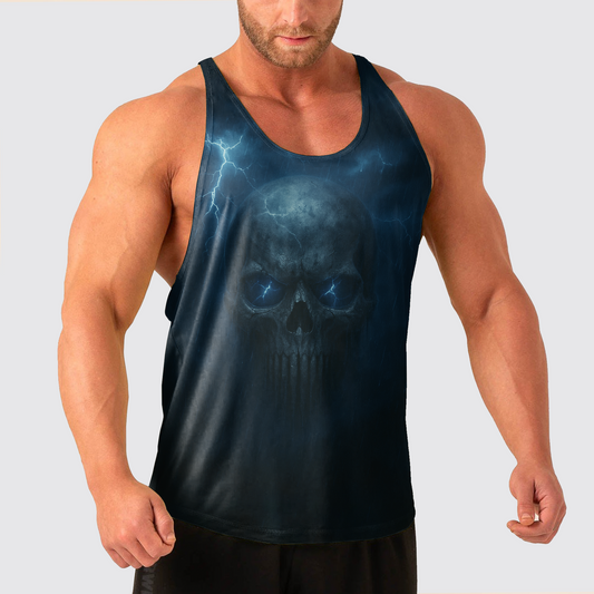 Skull Power Training Tank Top for Men- TT02577