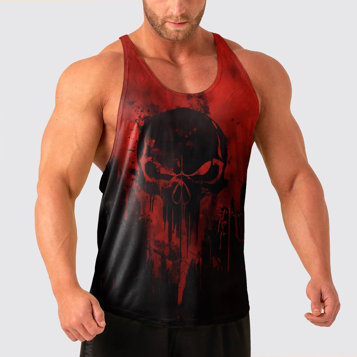 Skull Power Training Tank Top for Men- TT02582