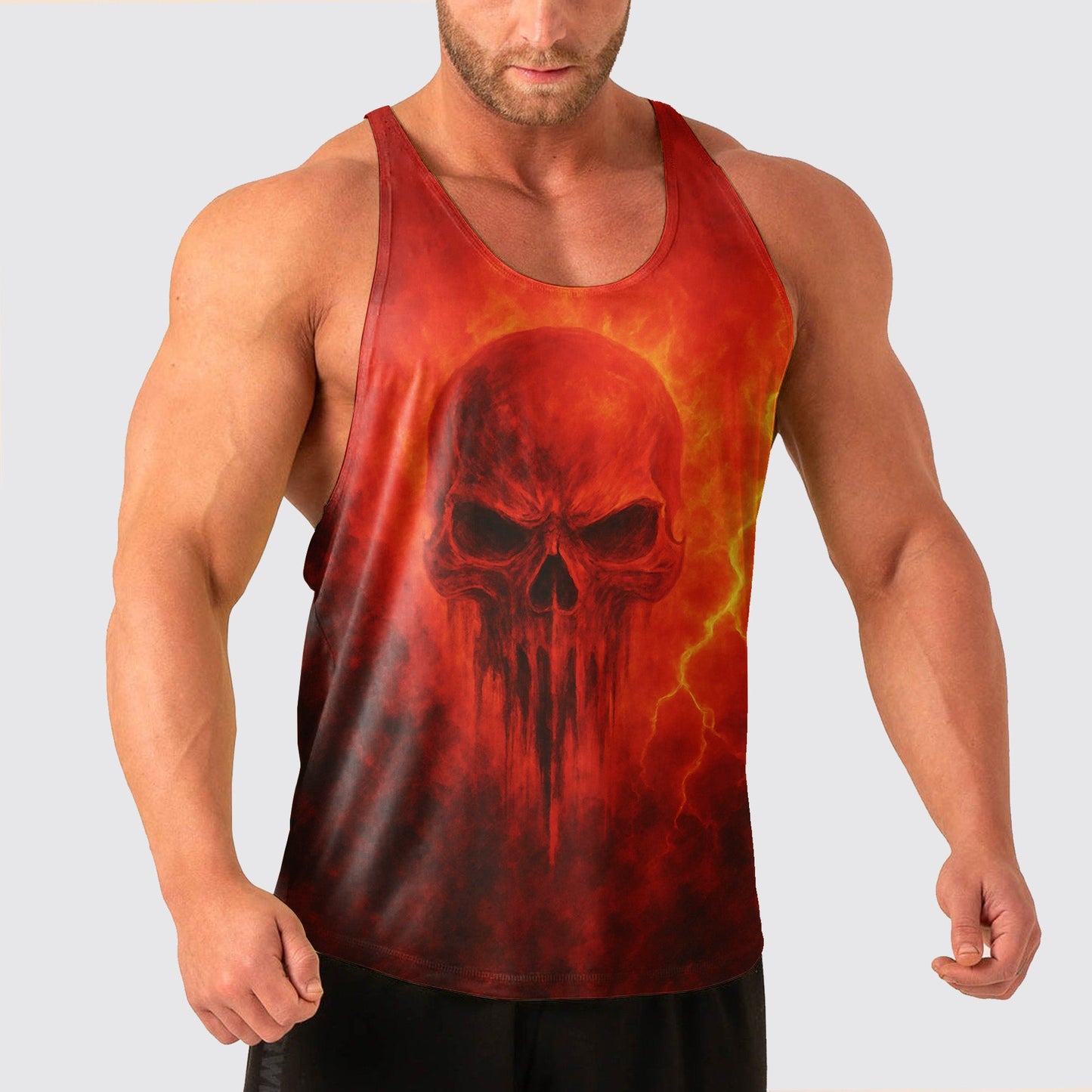Skull Power Training Tank Top for Men- TT02584
