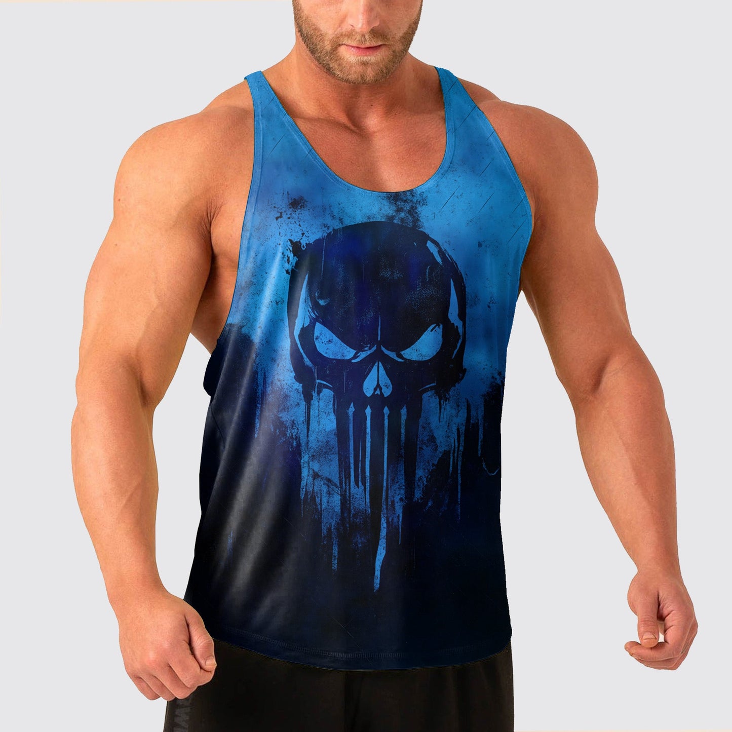 Skull Power Training Tank Top for Men- TT02587