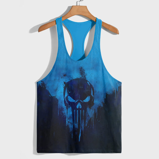 Skull 3D Racerback Tank Top- TT02641