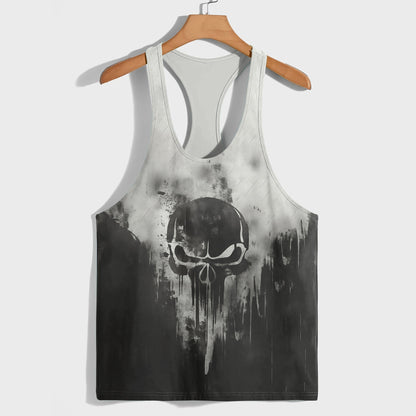 Skull 3D Racerback Tank Top- TT02642