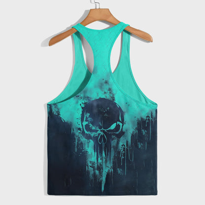 Skull 3D Racerback Tank Top- TT02643