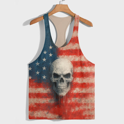 Skull 3D Racerback Tank Top- TT02644