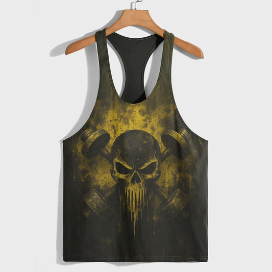Skull 3D Racerback Tank Top- TT02687
