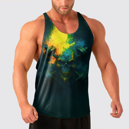 Skull Power Training Tank Top for Men- TT02693