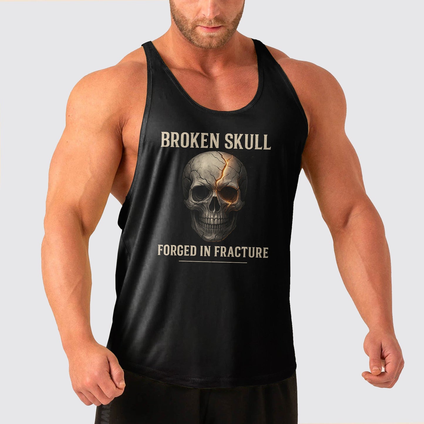 Skull Power Training Tank Top for Men- TT02811