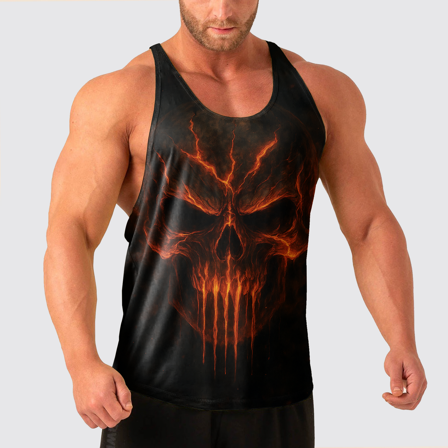 Skull Power Training Tank Top for Men- TT02819