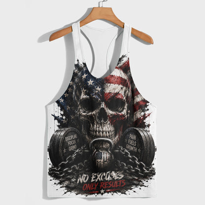 Skull 3D Racerback Tank Top- TT03004