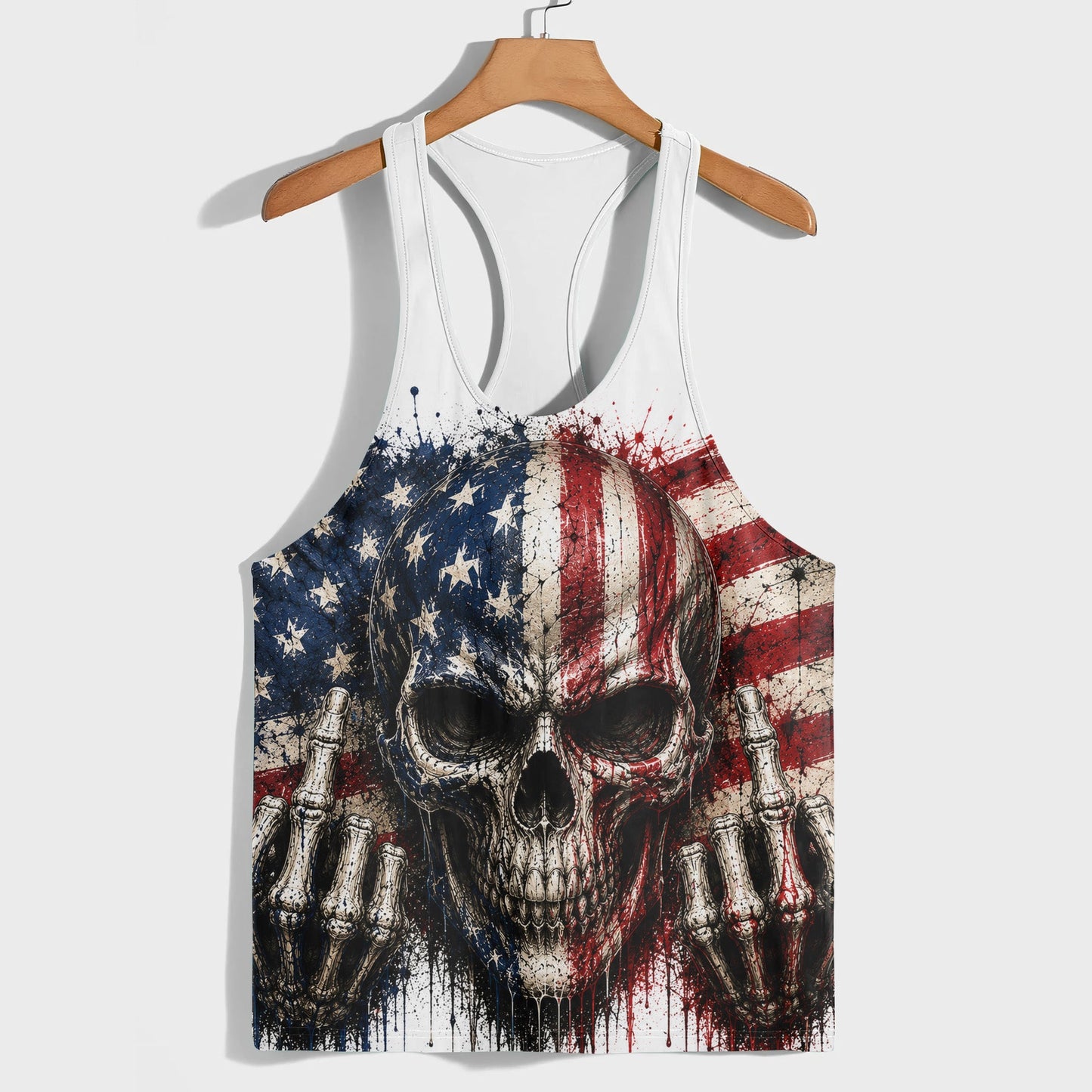 Skull 3D Racerback Tank Top- TT03008