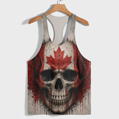 Skull 3D Racerback Tank Top- TT03025