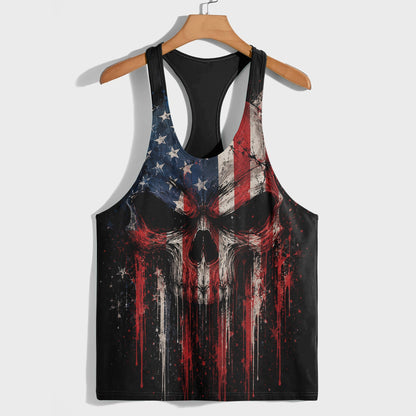 Skull 3D Racerback Tank Top- TT03059