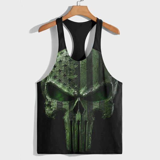 Skull 3D Racerback Tank Top- TT03184
