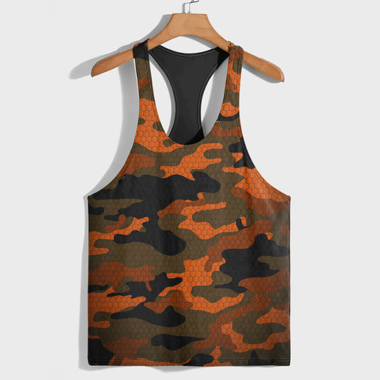 Camo Racerback Tank Top – Tactical Strength for Bodybuilders- TT03194