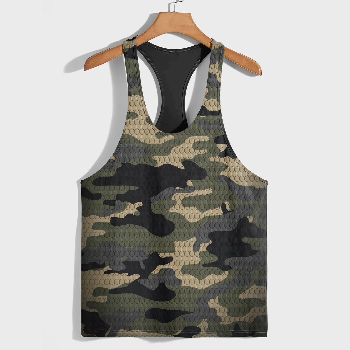 Camo Racerback Tank Top – Tactical Strength for Bodybuilders- TT03195