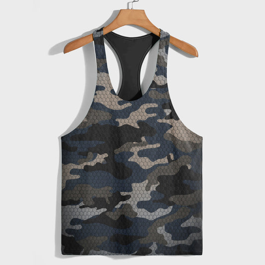Camo Racerback Tank Top – Tactical Strength for Bodybuilders- TT03196