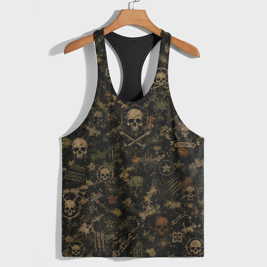 Camo Racerback Tank Top – Tactical Strength for Bodybuilders- TT03204