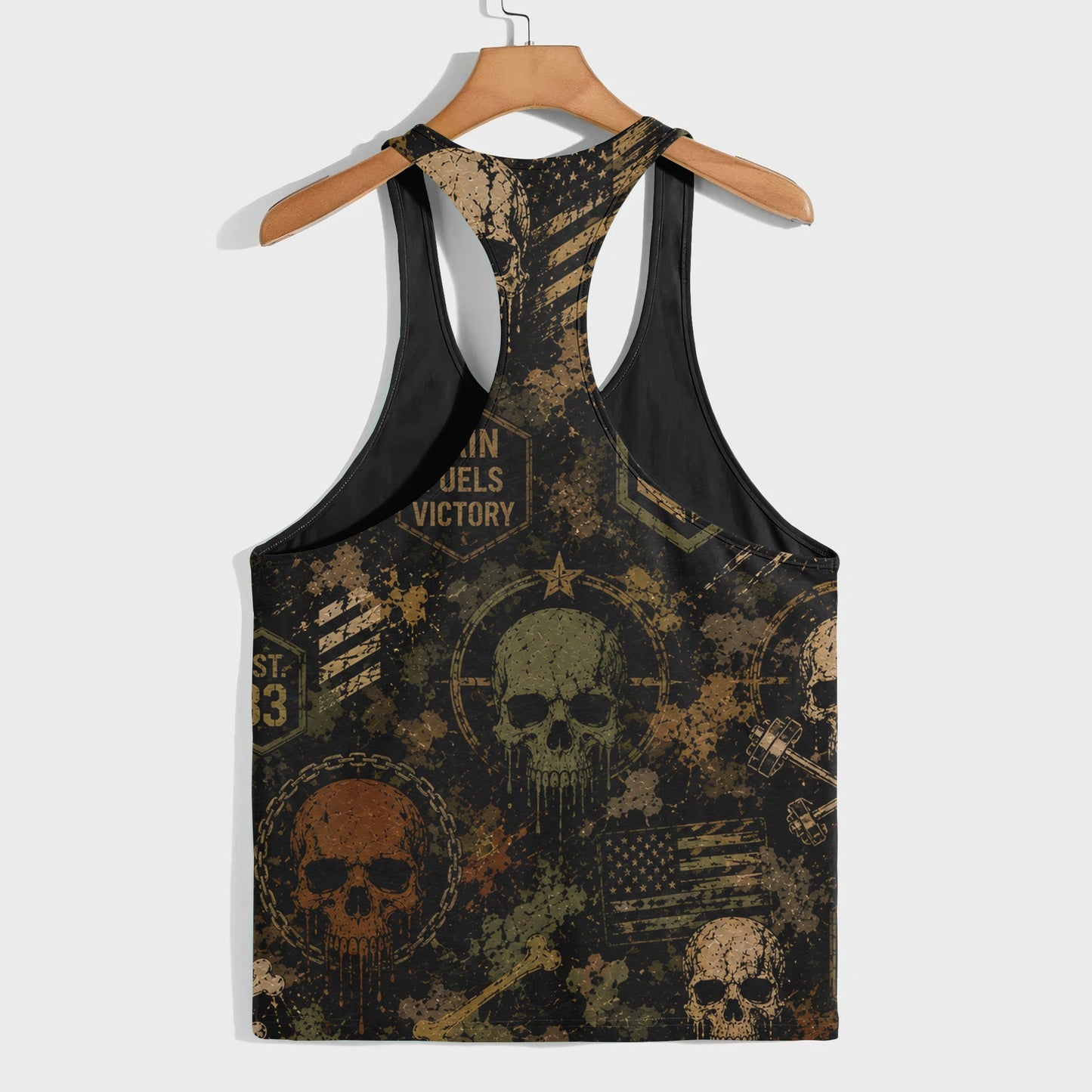 Camo Racerback Tank Top – Tactical Strength for Bodybuilders- TT03205