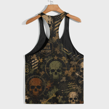 Camo Racerback Tank Top – Tactical Strength for Bodybuilders- TT03205