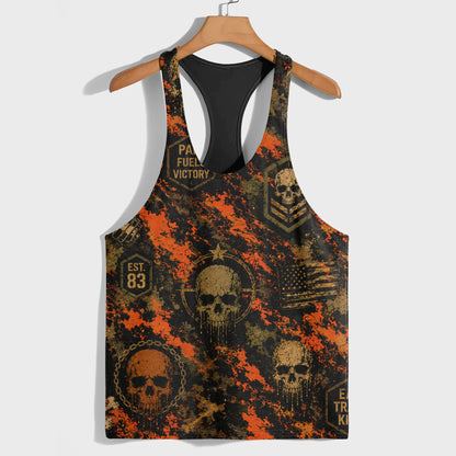 Camo Racerback Tank Top – Tactical Strength for Bodybuilders- TT03206