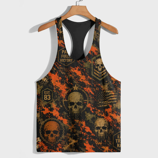 Camo Racerback Tank Top – Tactical Strength for Bodybuilders- TT03206