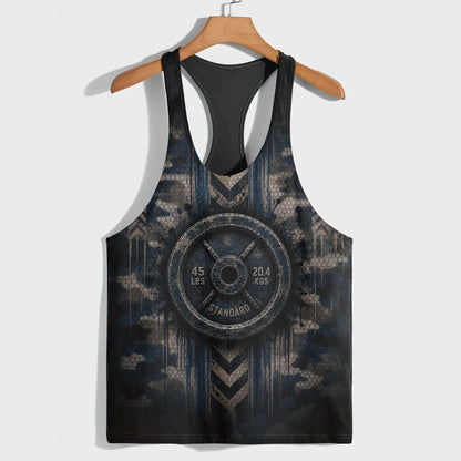 Camo Racerback Tank Top – Tactical Strength for Bodybuilders- TT03233