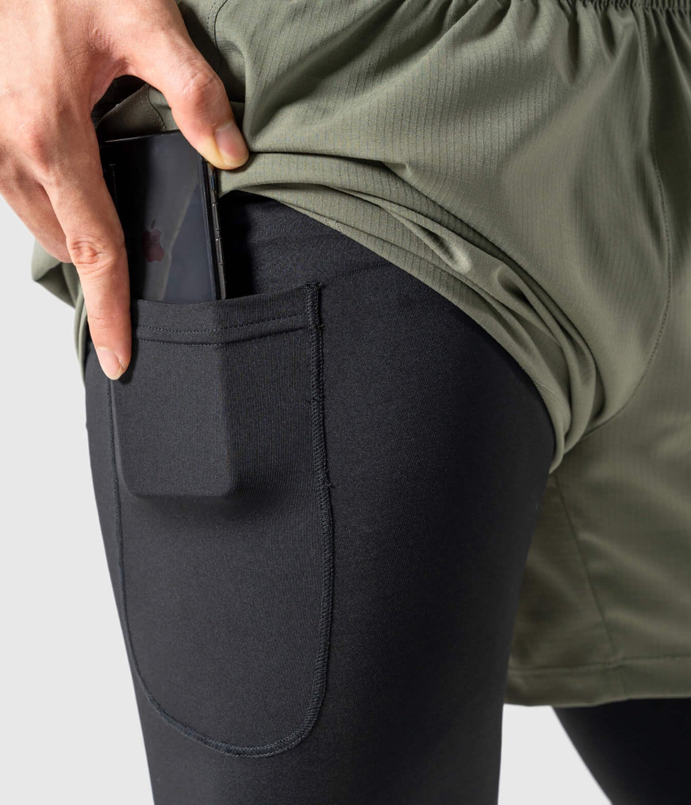 Double Layer Performance Shorts: Your Gym Training Essential!- AA01119