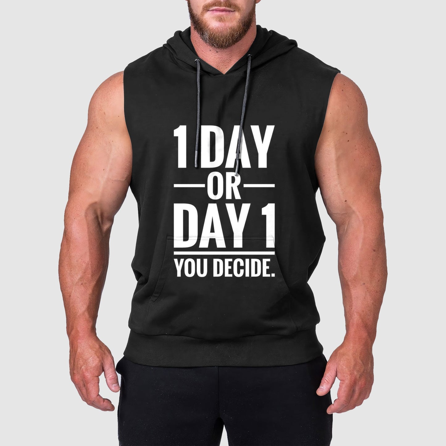 Ultimate Gym Sleeveless Hoodie for Men: Stay Cool and Comfy During Intense Workouts- TT00157