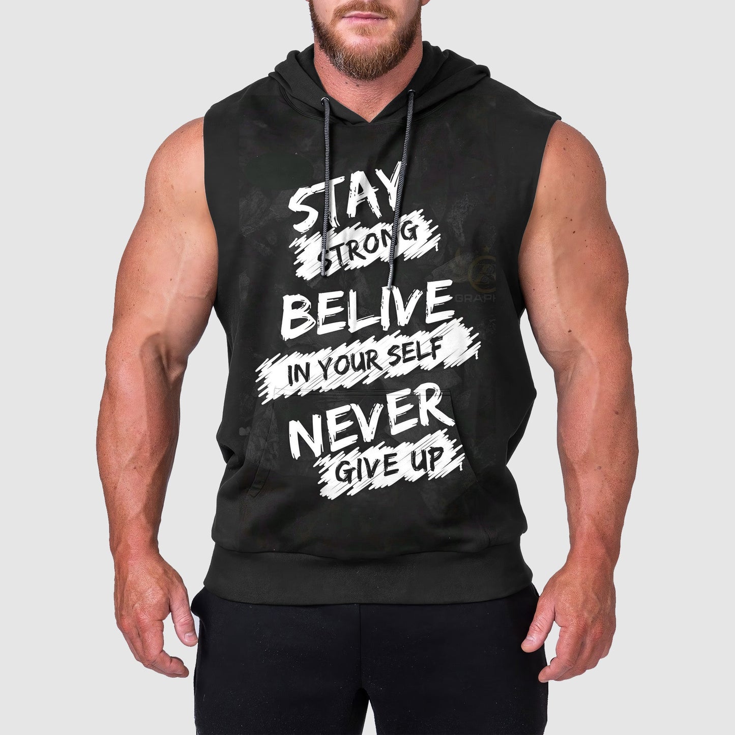 Ultimate Gym Sleeveless Hoodie for Men: Stay Cool and Comfy During Intense Workouts- TT00173