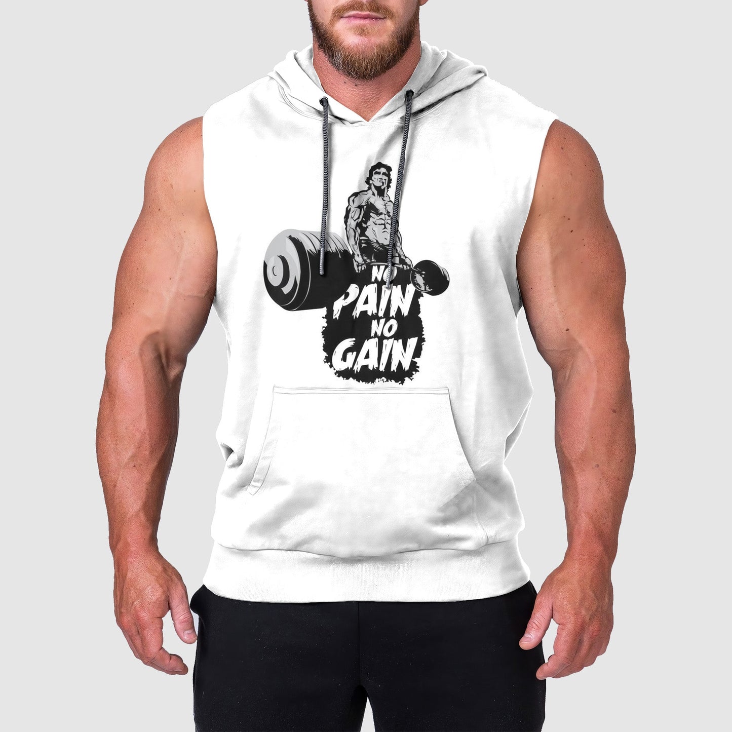 Ultimate Gym Sleeveless Hoodie for Men: Stay Cool and Comfy During Intense Workouts- TT00182