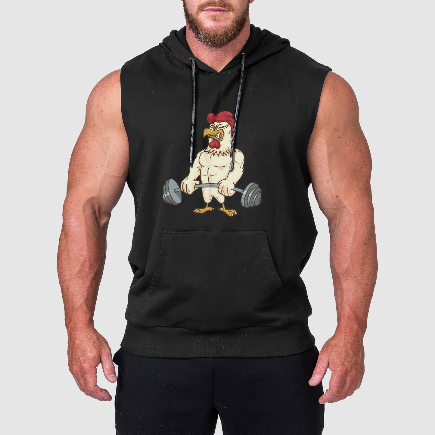 Ultimate Gym Sleeveless Hoodie for Men: Stay Cool and Comfy During Intense Workouts- TT00208