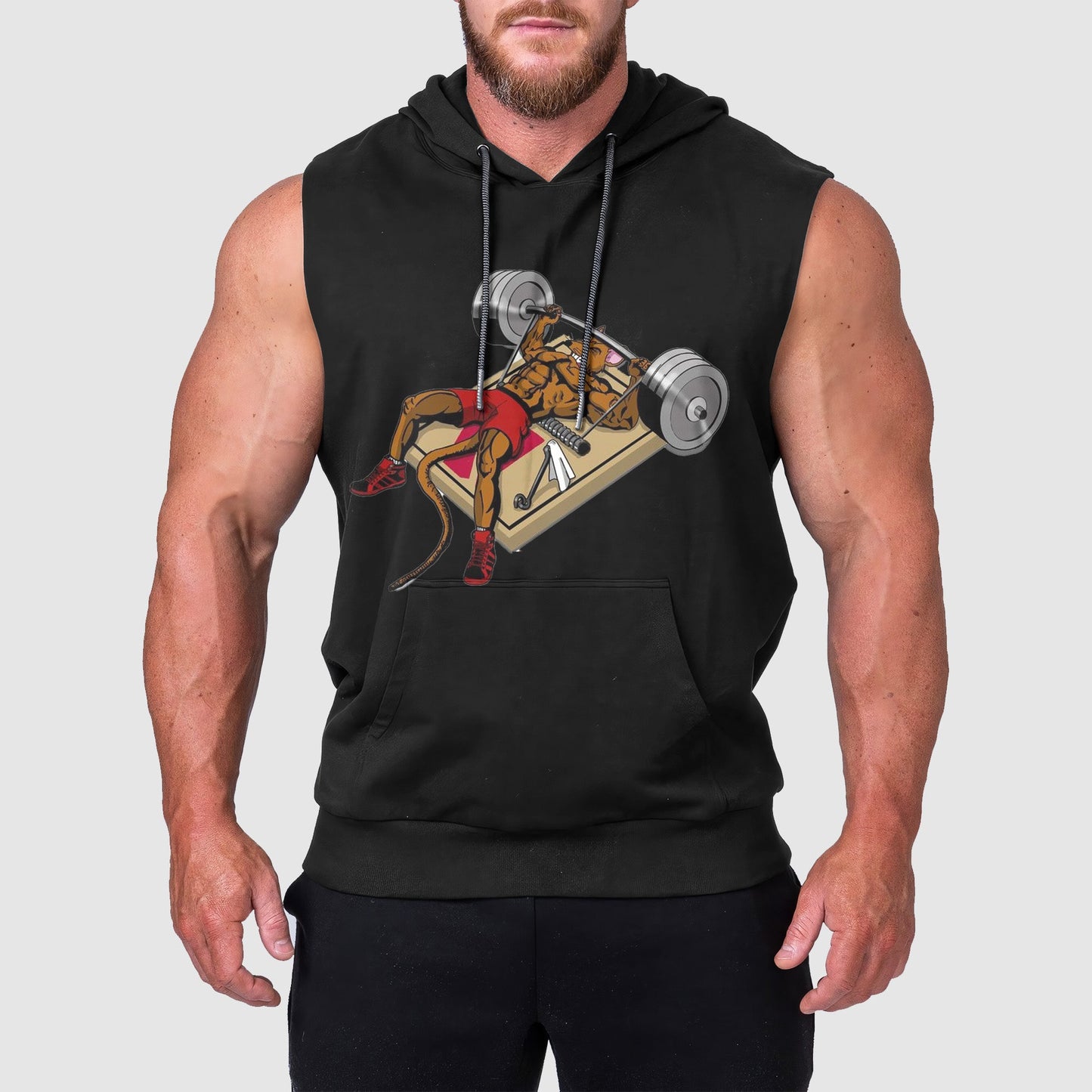 Ultimate Gym Sleeveless Hoodie for Men: Stay Cool and Comfy During Intense Workouts- TT00215