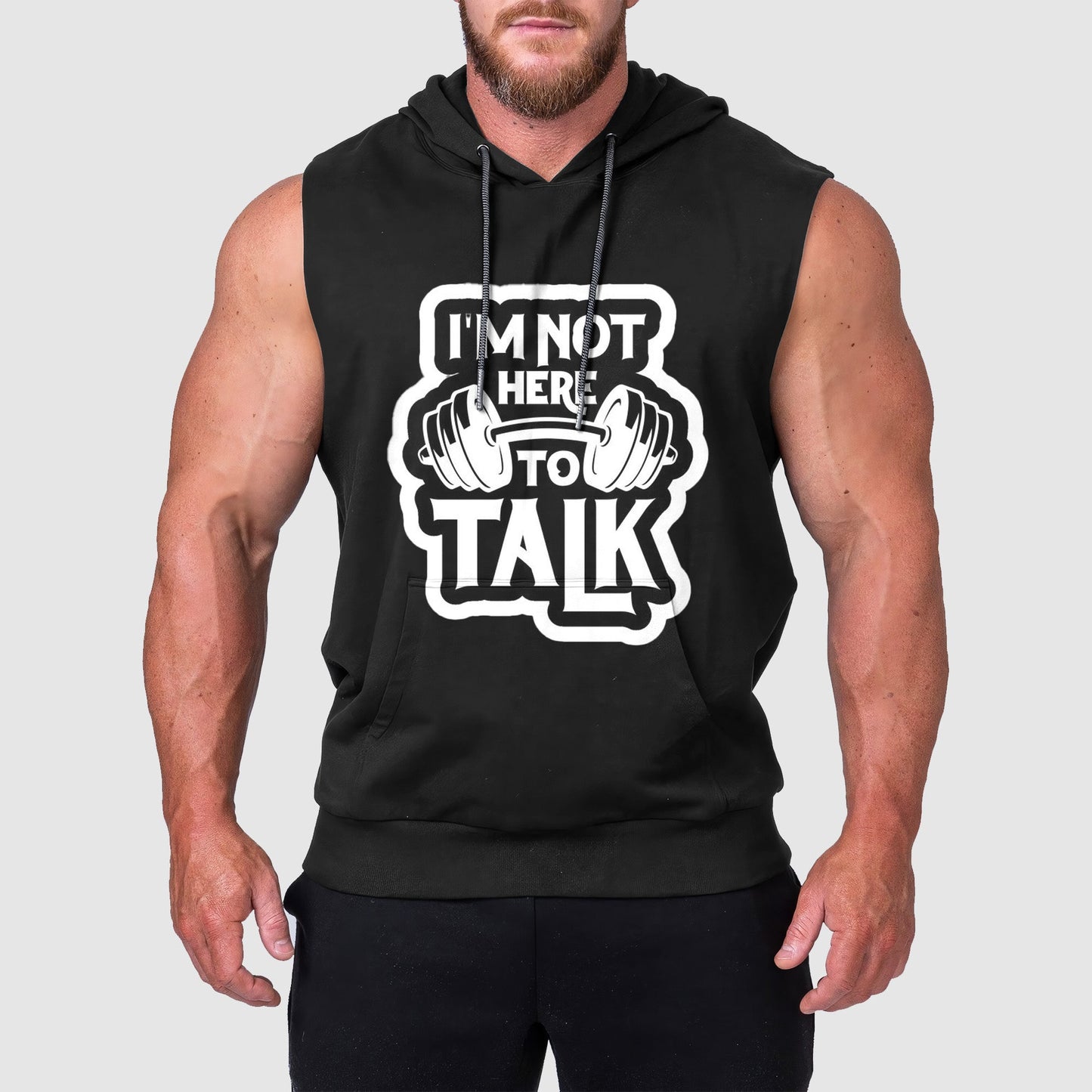 Ultimate Gym Sleeveless Hoodie for Men: Stay Cool and Comfy During Intense Workouts- TT00219